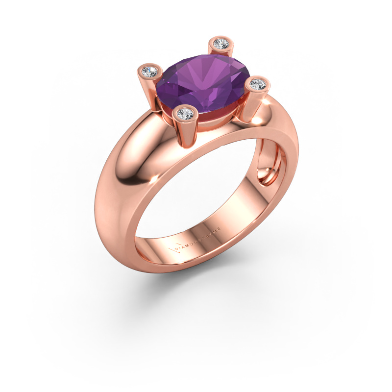 Bild av Ring Tamara OVL 585 roséguld Ametist 9x7 mm