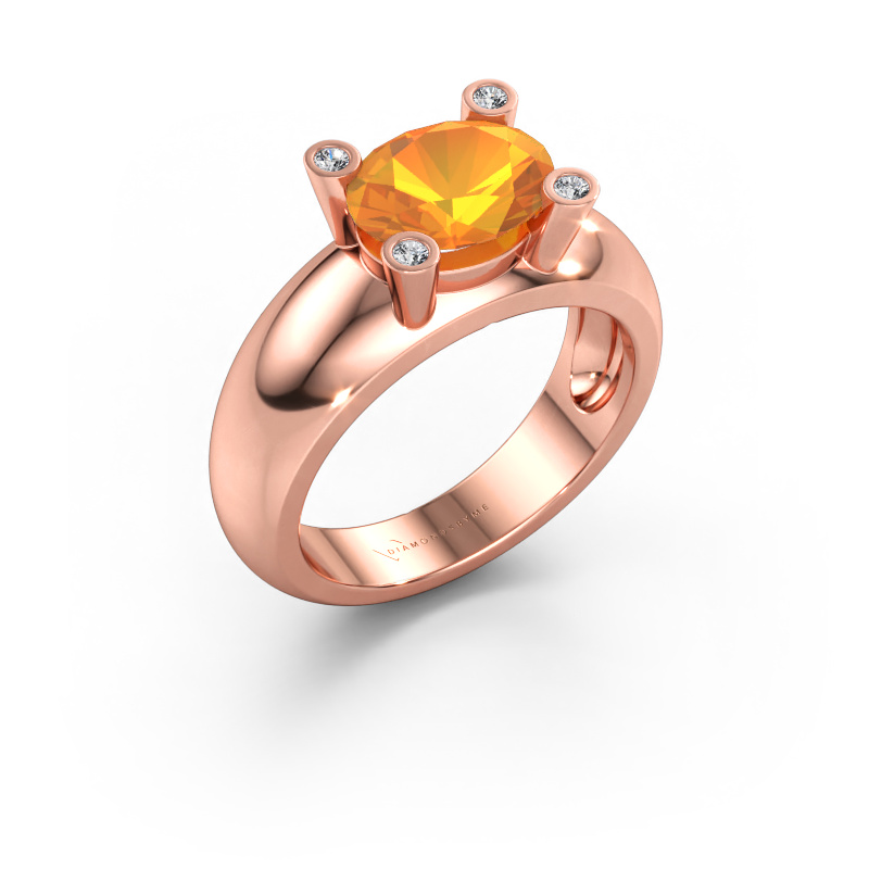 Bild av Ring Tamara OVL 585 roséguld Citrin 9x7 mm