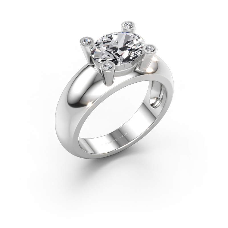 Immagine di Anello Tamara OVL 585 oro bianco Diamante 1.86 crt