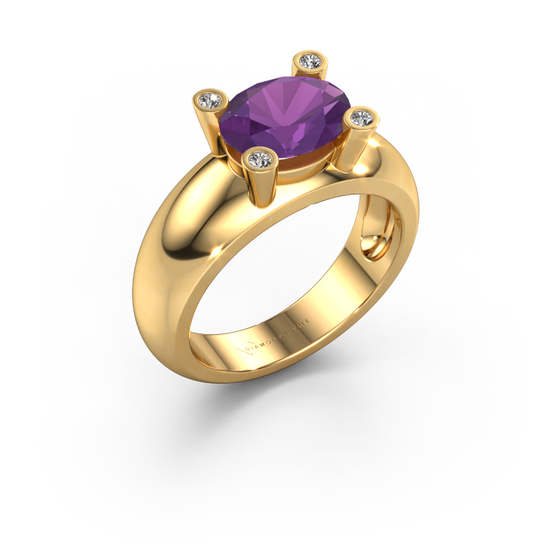 Image of Ring Tamara OVL 585 gold Amethyst 9x7 mm
