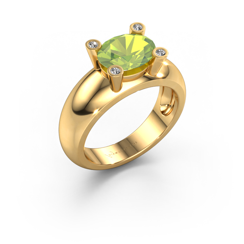 Image of Ring Tamara OVL 585 gold Peridot 9x7 mm