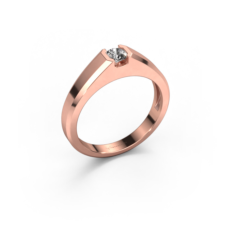 Bild von Herrenring Indigo 585 Roségold Diamant 0.30 crt