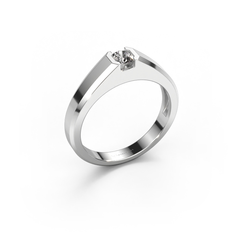 Image of Men's ring Indigo 585 white gold Diamond 0.30 crt