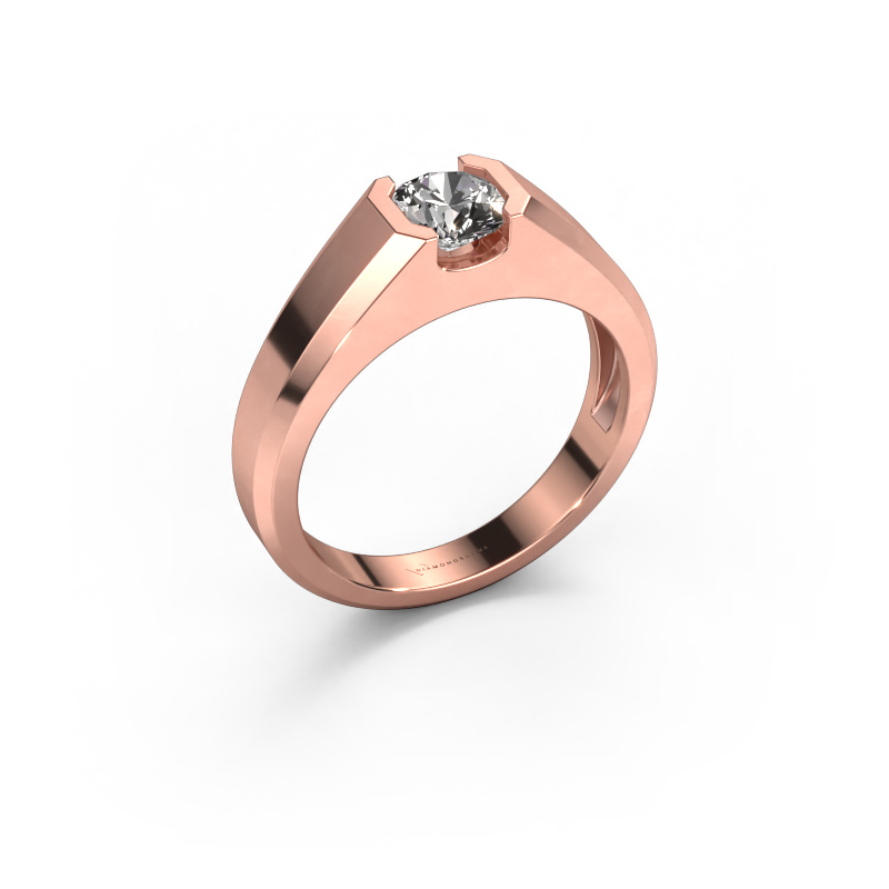 Bild von Herrenring Indigo 585 Roségold Custom diamant 6 mm