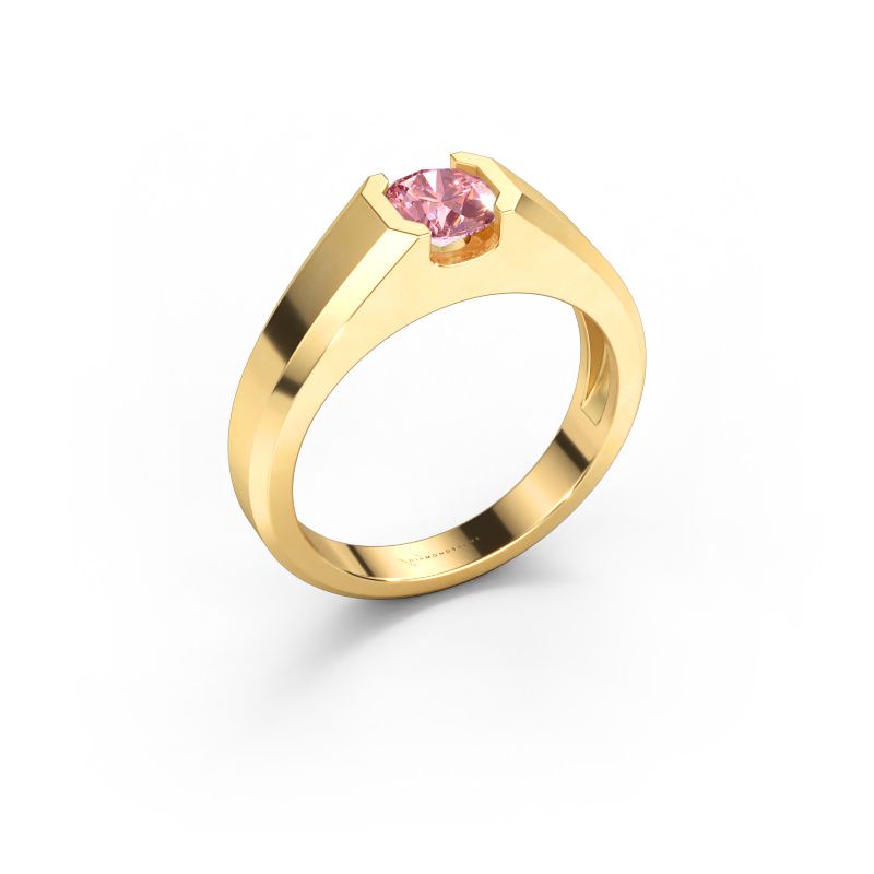 Immagine di Anello da uomo Indigo 585 oro Diamante lab grown rosa 6 mm