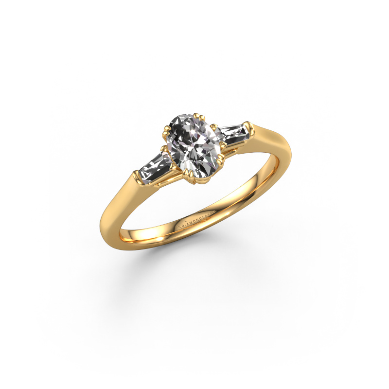 Bild von Verlobungsring Indy OVL 585 Gold Diamant 0.78 crt