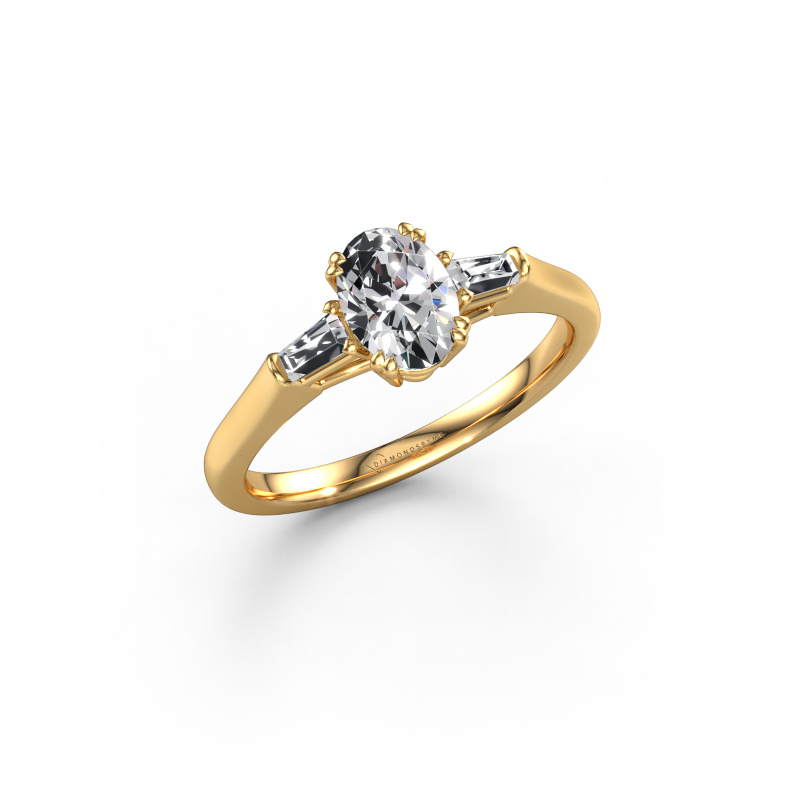 Image of Engagement ring Indy OVL 585 gold Diamond 0.880 crt