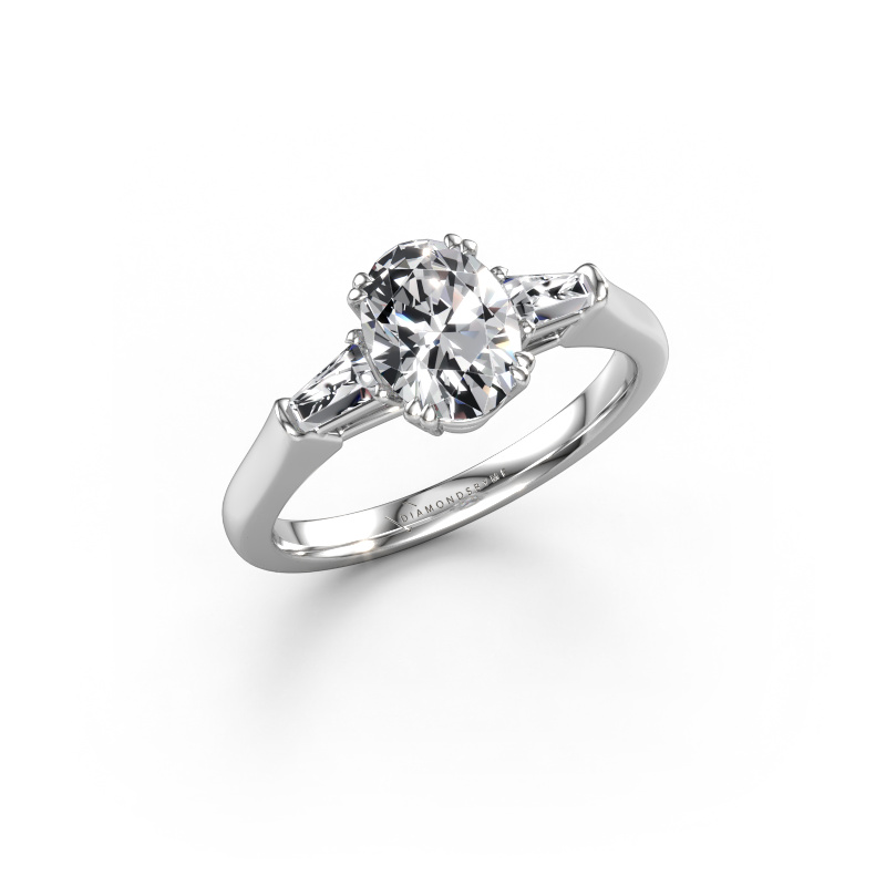 Bild von Verlobungsring Indy OVL 950 Platin Lab-grown Diamant 2.07 crt