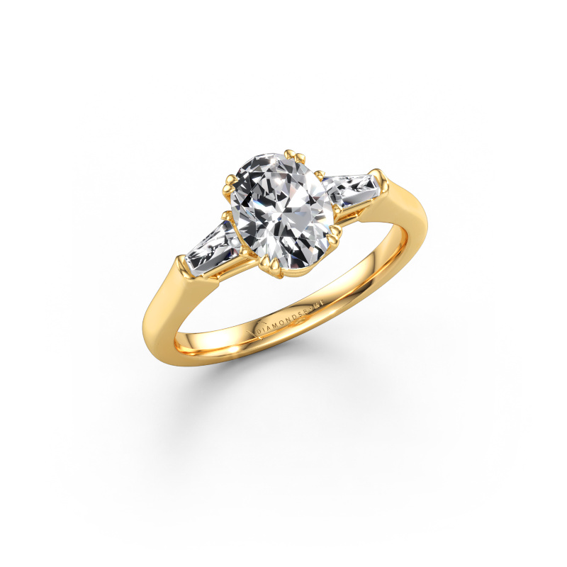 Immagine di Anello di fidanzamento Indy OVL 585 oro Diamante lab grown 2.07 crt
