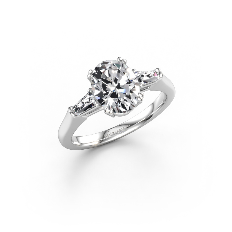 Immagine di Anello di fidanzamento Indy OVL 950 platino Diamante 3.02 crt