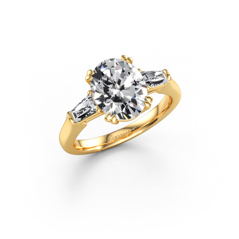 Bild av Förlovningsring Indy OVL 585 gult guld Labbodlad diamant 4.37 crt