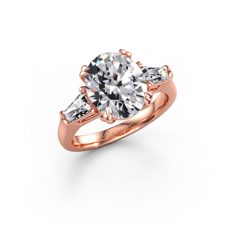 Immagine di Anello di fidanzamento Indy OVL 585 oro rosa Diamante lab grown 5.610 crt