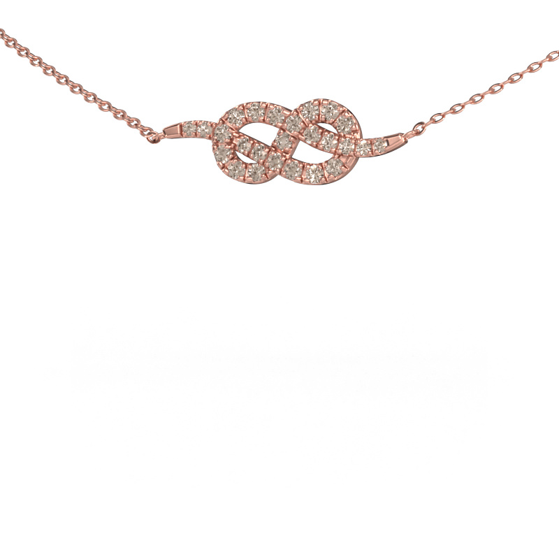Bild von Kette Infinity 1 585 Roségold Braun Diamant 0.328 crt