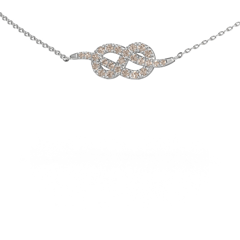 Bild von Kette Infinity 1 585 Weißgold Braun Diamant 0.328 crt