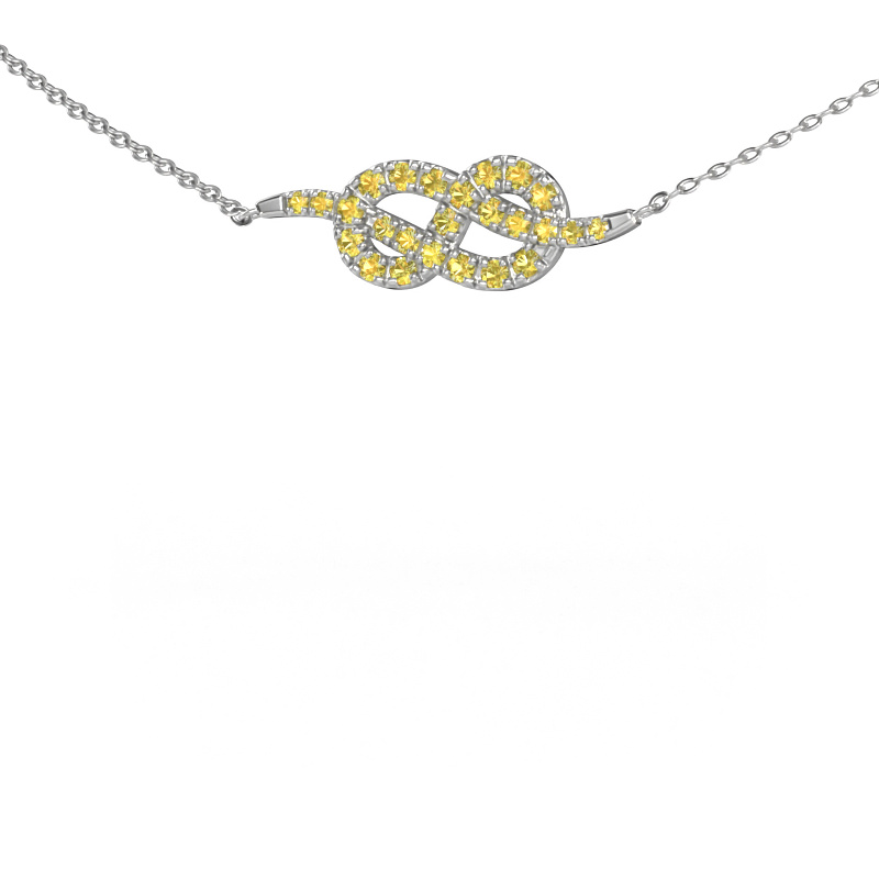 Bild von Kette Infinity 1 585 Weißgold Gelb Saphir 1.1 mm