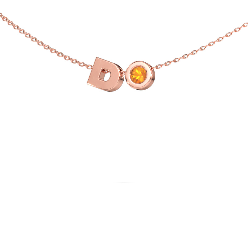 Immagine di Ciondolo con iniziale Initial 030 585 oro rosa Citrino 2.5 mm