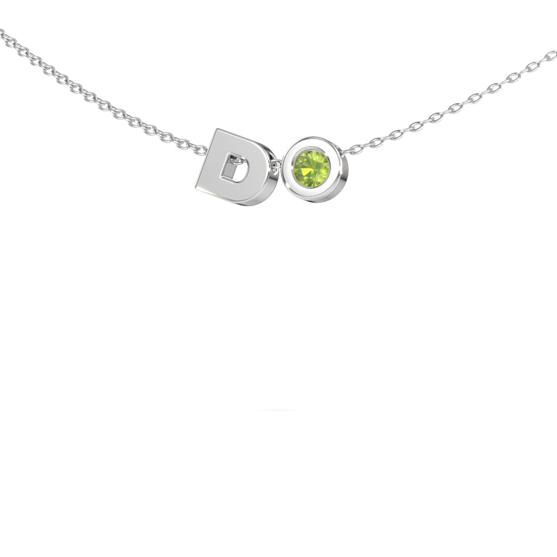 Bild av Initialhänge Initial 030 585 vitt guld Peridot 2.5 mm