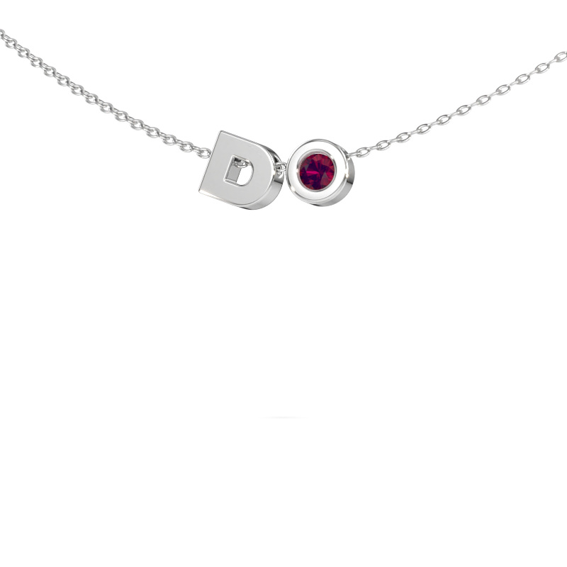 Immagine di Ciondolo con iniziale Initial 030 585 oro bianco Rodolite 2.5 mm