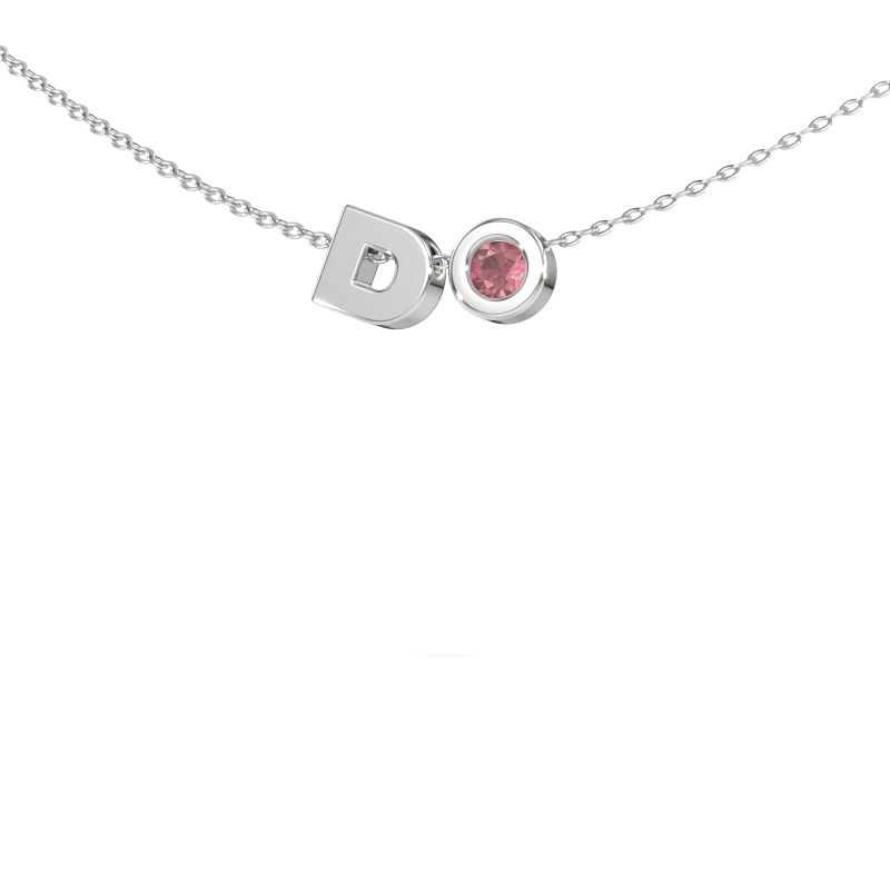 Immagine di Ciondolo con iniziale Initial 030 585 oro bianco Tormalina rosa 2.5 mm