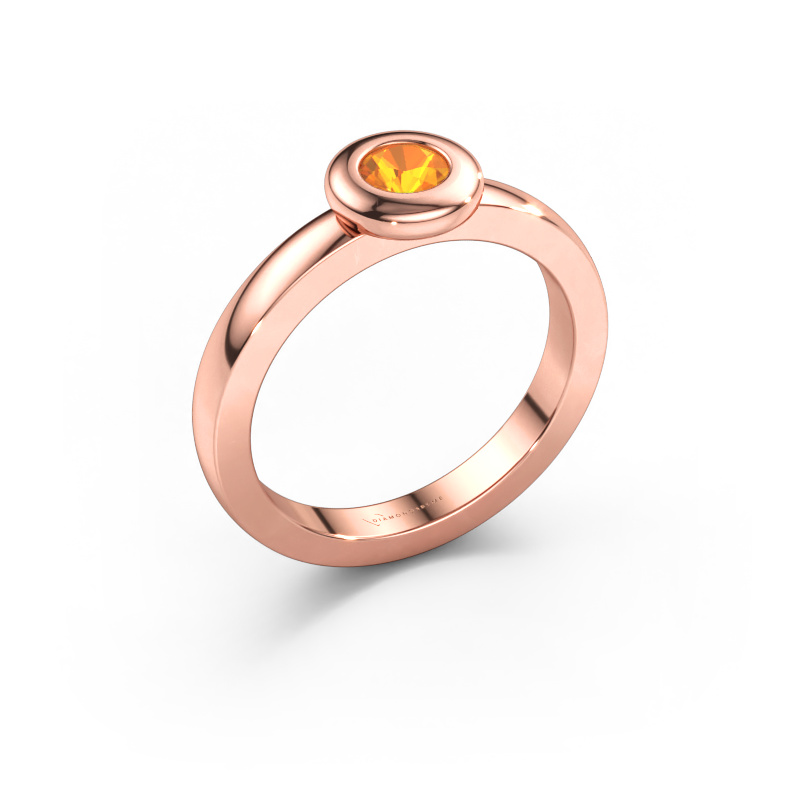 Bild av Ring Iris 585 roséguld Citrin 4 mm