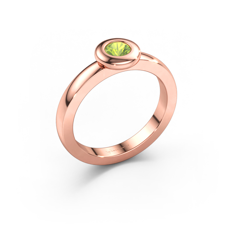 Imagen de Anillo Iris 585 oro rosa Peridoto 4 mm