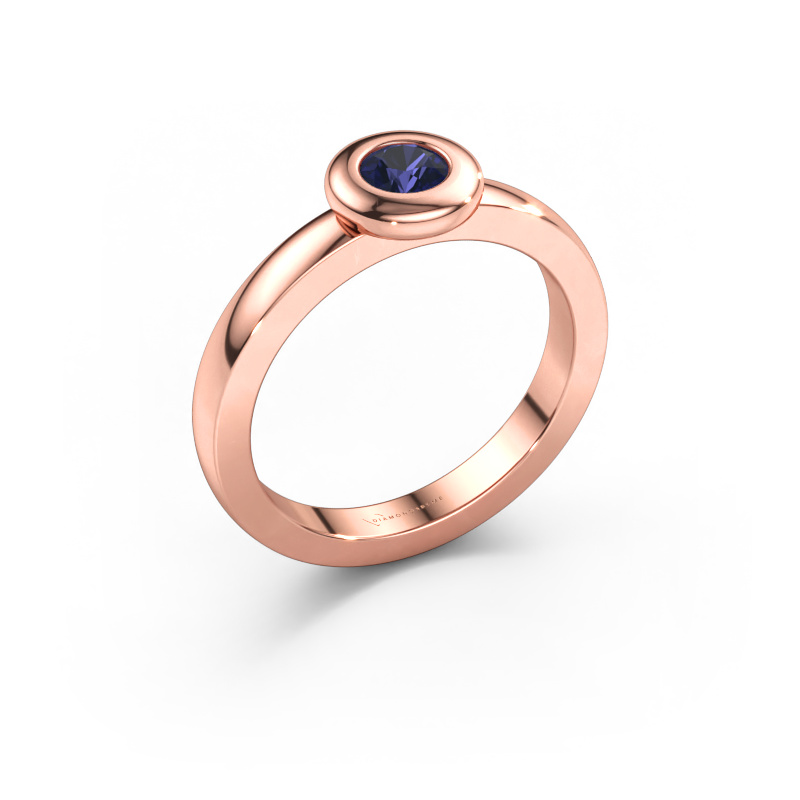 Immagine di Anello Iris 585 oro rosa Zaffiro 4 mm