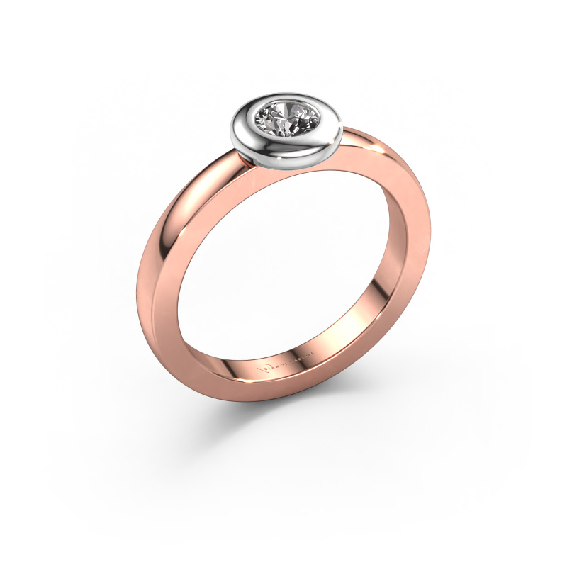 Image of Ring Iris 585 rose gold Lab grown diamond 0.25 crt