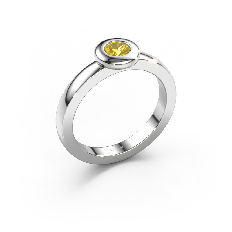 Bild von Ring Iris 585 Weißgold Gelb Saphir 4 mm
