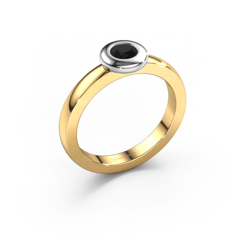 Image of Ring Iris 585 gold Black diamond 0.30 crt