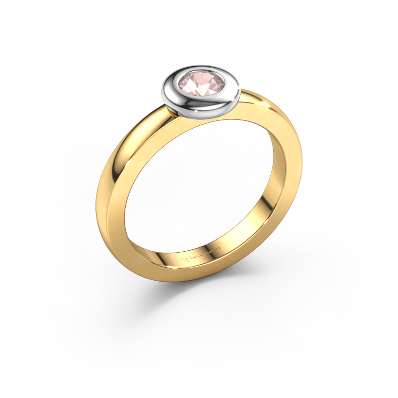 Image of Ring Iris 585 gold Morganite champagne 4 mm