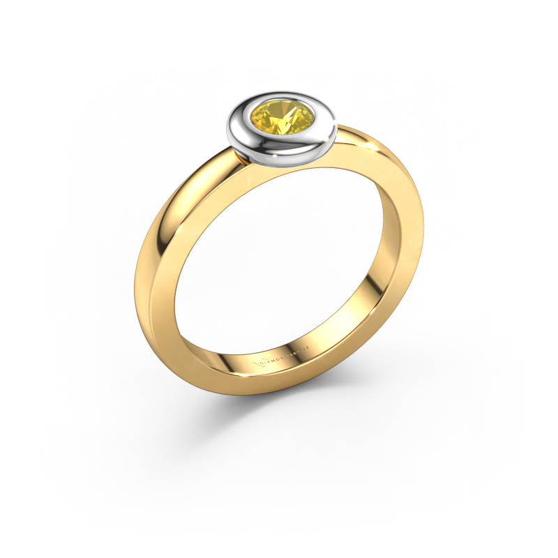 Image of Ring Iris 585 gold Yellow sapphire 4 mm