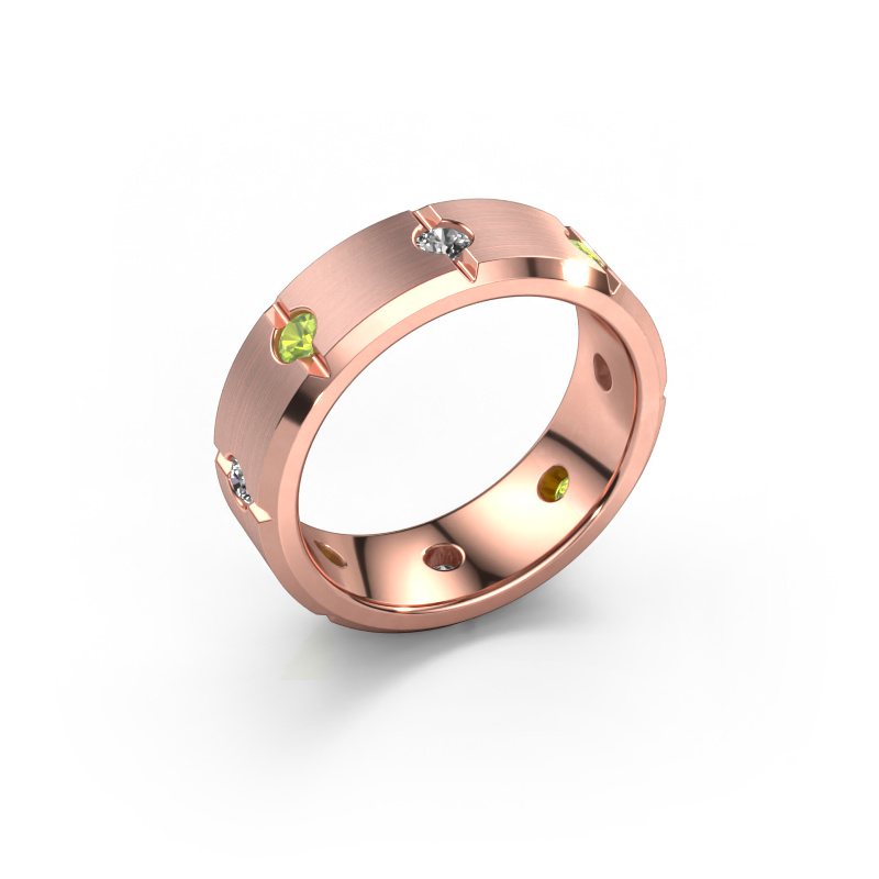 Bild von Herren ring Irwin 585 Roségold Peridot 2.7 mm