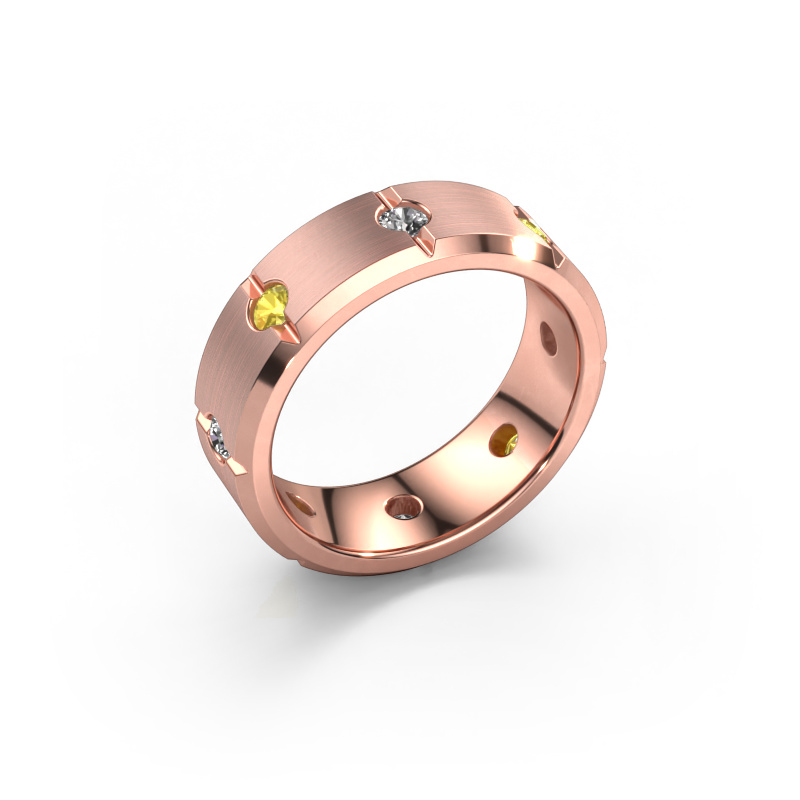 Bild von Herren ring Irwin 585 Roségold Gelb Saphir 2.7 mm