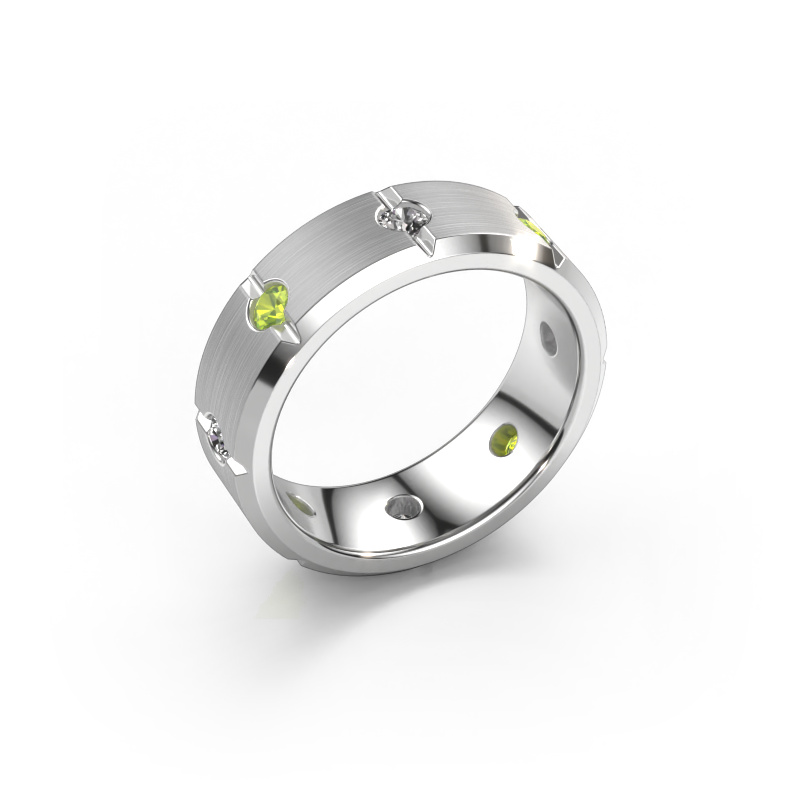 Bild von Herren ring Irwin 585 Weißgold Peridot 2.7 mm