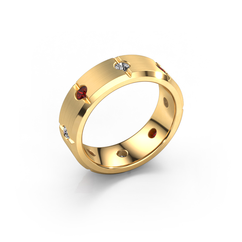 Bild von Herren ring Irwin 585 Gold Granat 2.7 mm
