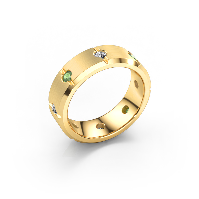 Bild von Herren ring Irwin 585 Gold Turmalin grün 2.7 mm