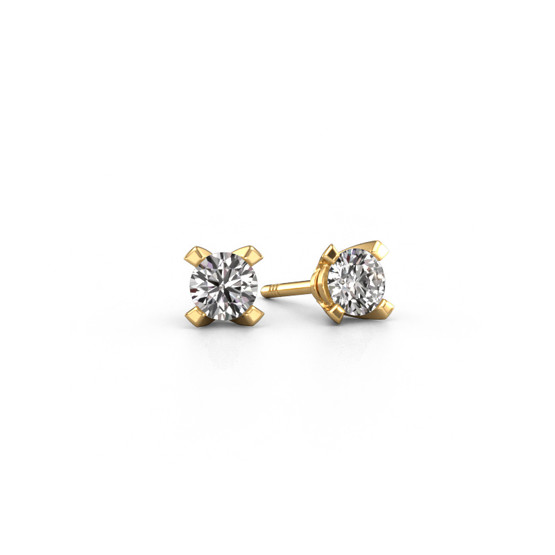 Image of Stud earrings Isa 585 gold Diamond 0.50 crt