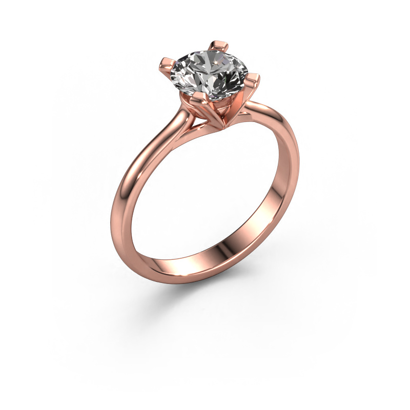 Image of Engagement ring Isa 1 585 rose gold Diamond 1.00 crt