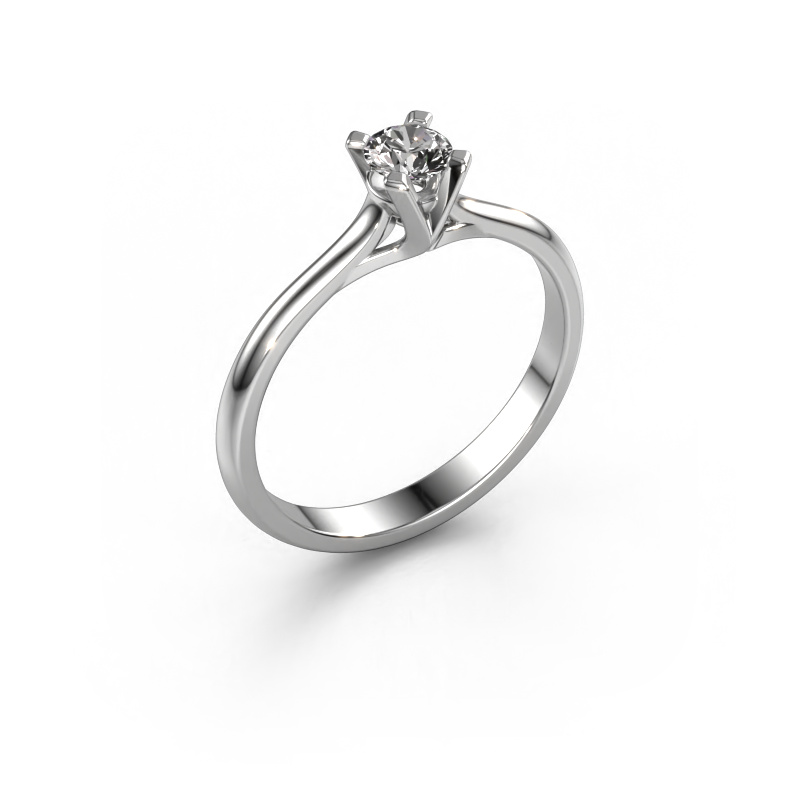 Image of Engagement ring Isa 1 585 white gold Diamond 0.25 crt
