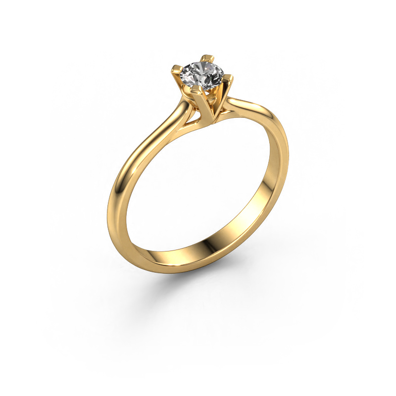 Bild von Verlobungsring Isa 1 585 Gold Diamant 0.25 crt
