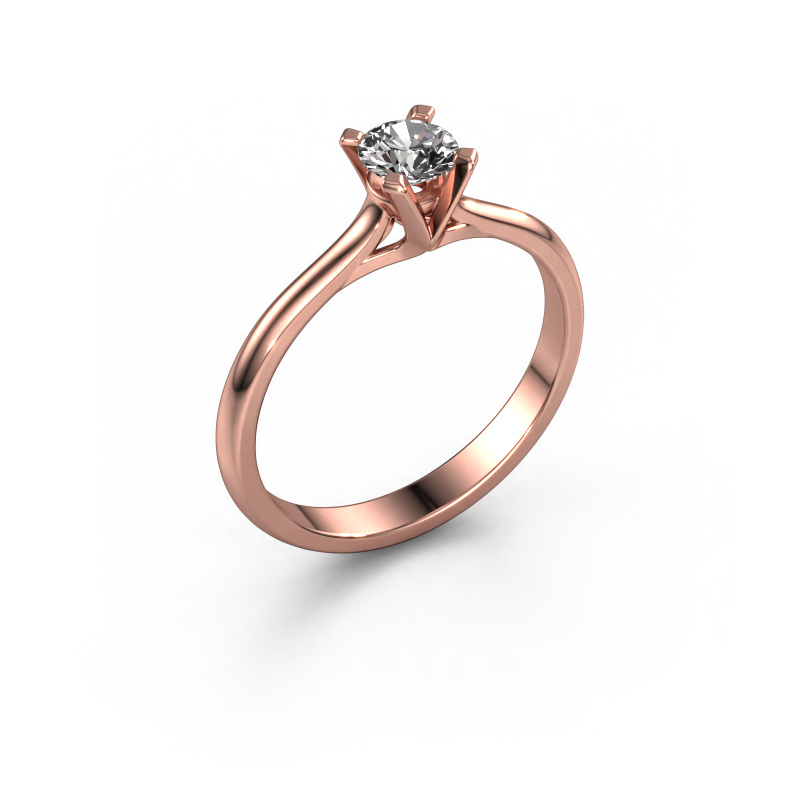 Image of Engagement ring Isa 1 585 rose gold Diamond 0.30 crt