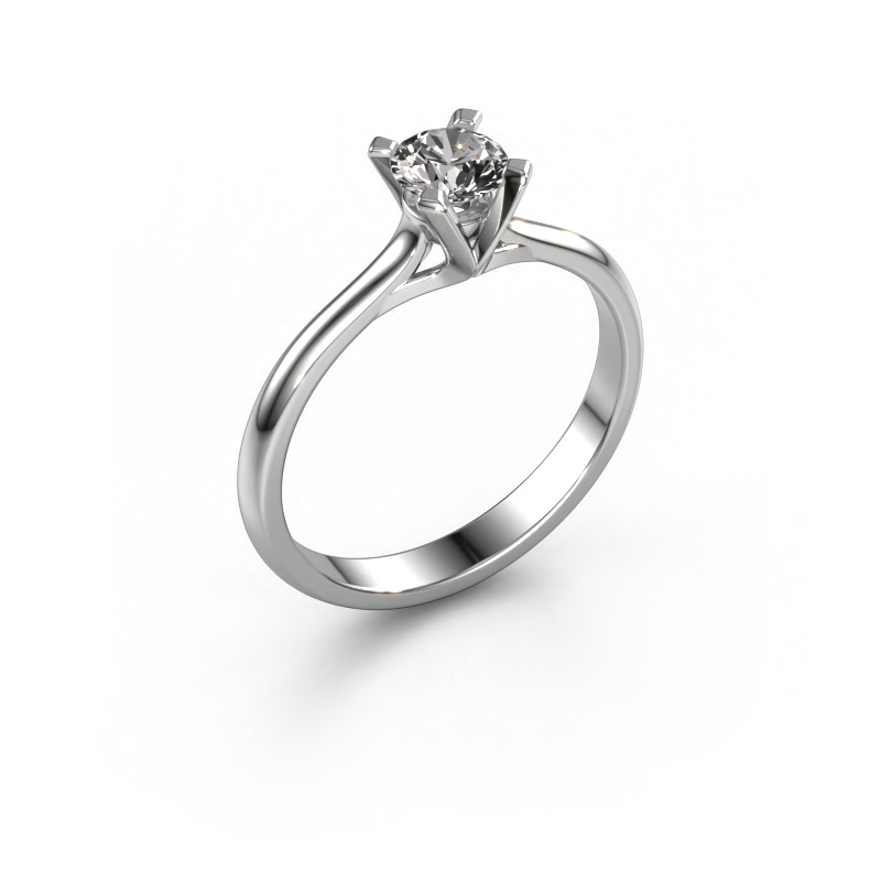 Image of Engagement ring Isa 1 585 white gold Diamond 0.40 crt