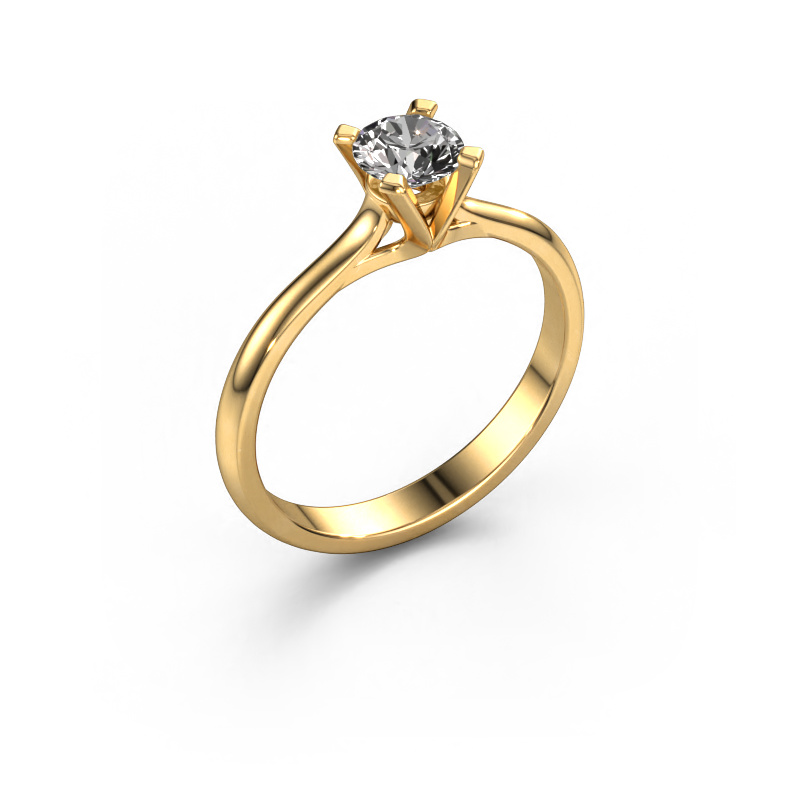 Image de Bague de fiançailles Isa 1 585 or jaune Diamant 0.50 crt