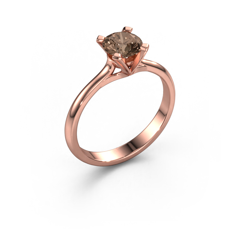 Image of Engagement ring Isa 1 585 rose gold Brown diamond 0.70 crt