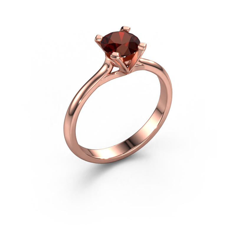 Image of Engagement ring Isa 1 585 rose gold Garnet 5.7 mm