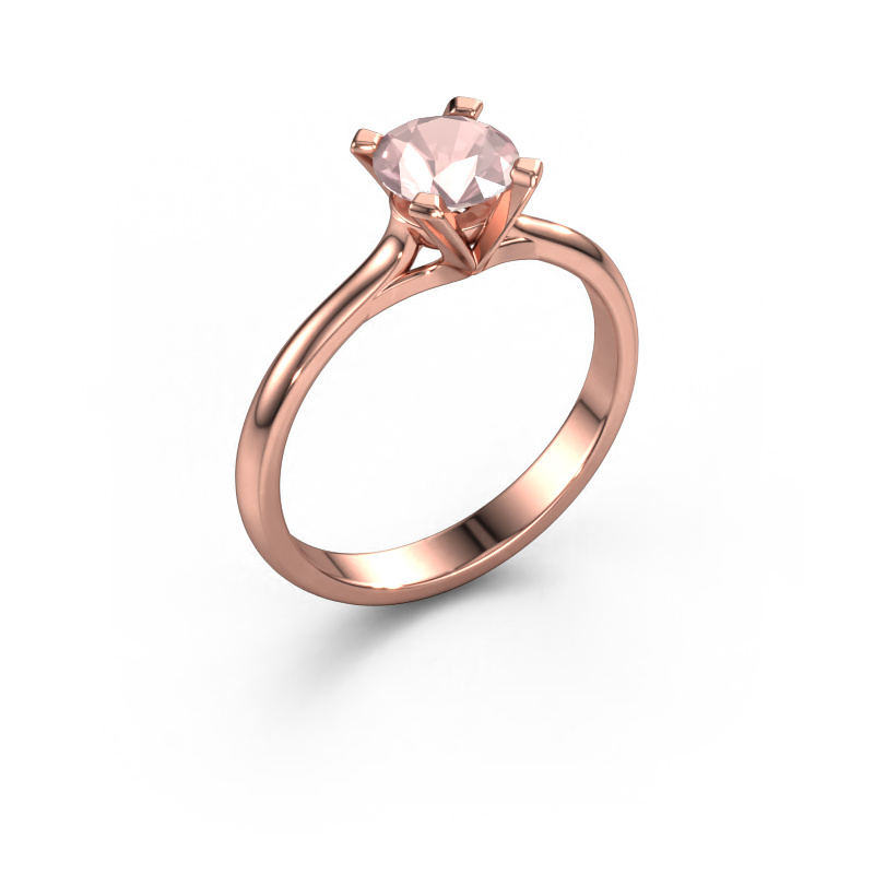 Image of Engagement ring Isa 1 585 rose gold Morganite champagne 5.7 mm