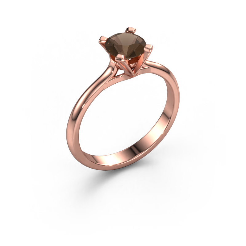 Bild von Verlobungsring Isa 1 585 Roségold Rauchquarz 5.7 mm