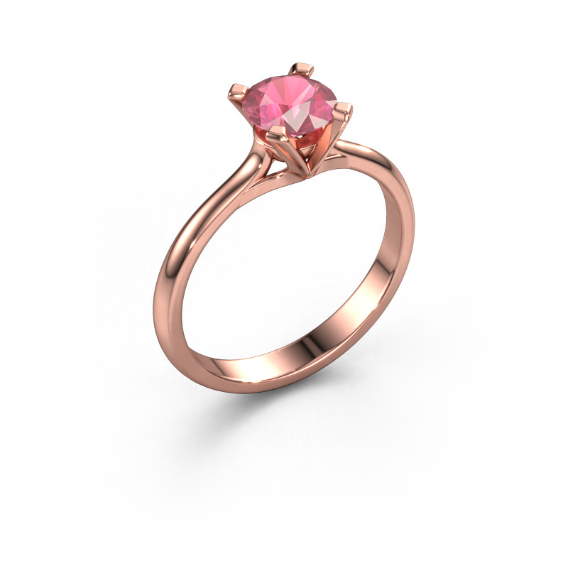 Image of Engagement ring Isa 1 585 rose gold Tourmaline pink 5.7 mm