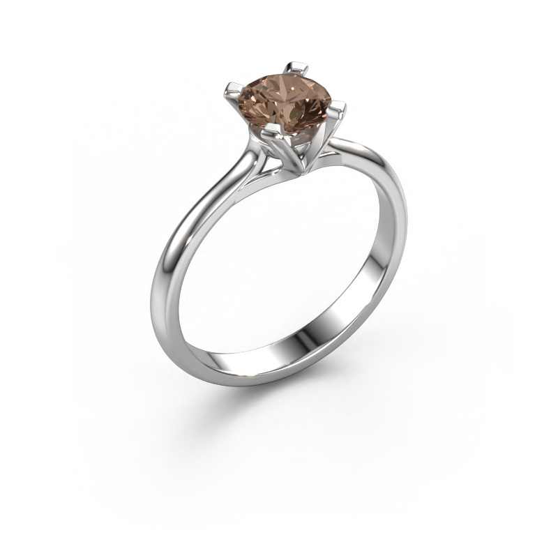 Image of Engagement ring Isa 1 585 white gold Brown diamond 0.70 crt