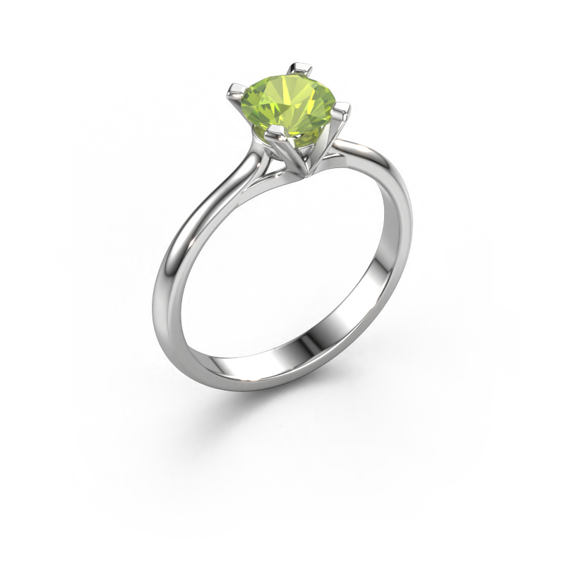 Image of Engagement ring Isa 1 950 platinum Peridot 5.7 mm